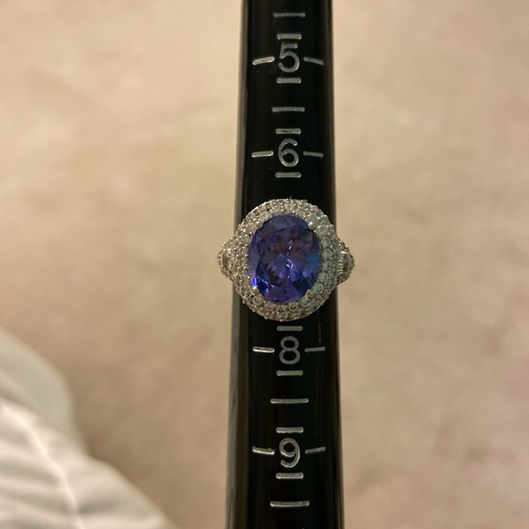 Simulated tanzanite ring - Picture 3 of 5